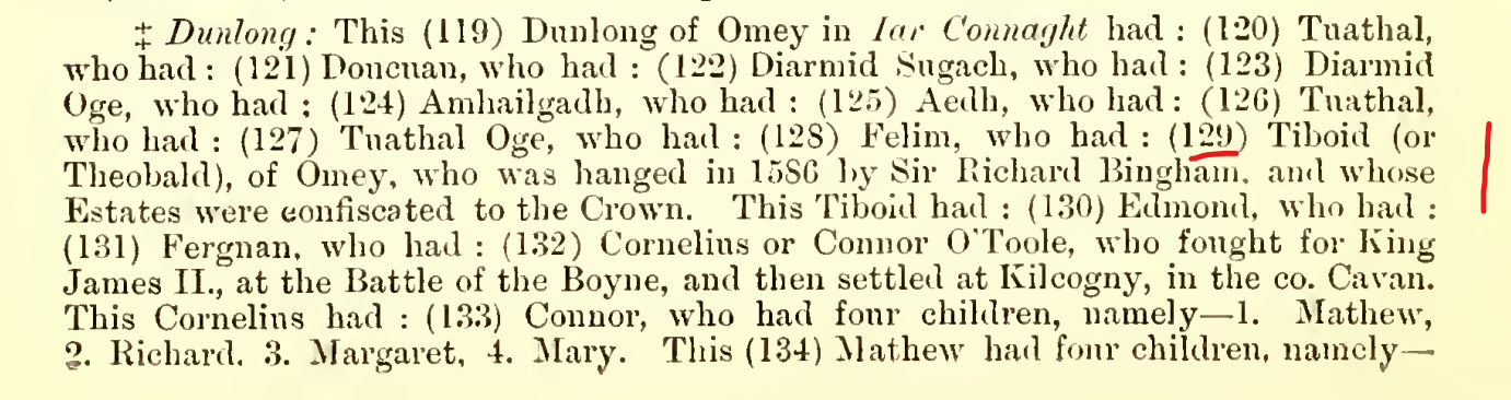 ohn O'Hart's Irish Landed Gentry (when Cromwell came to Ireland) page 154