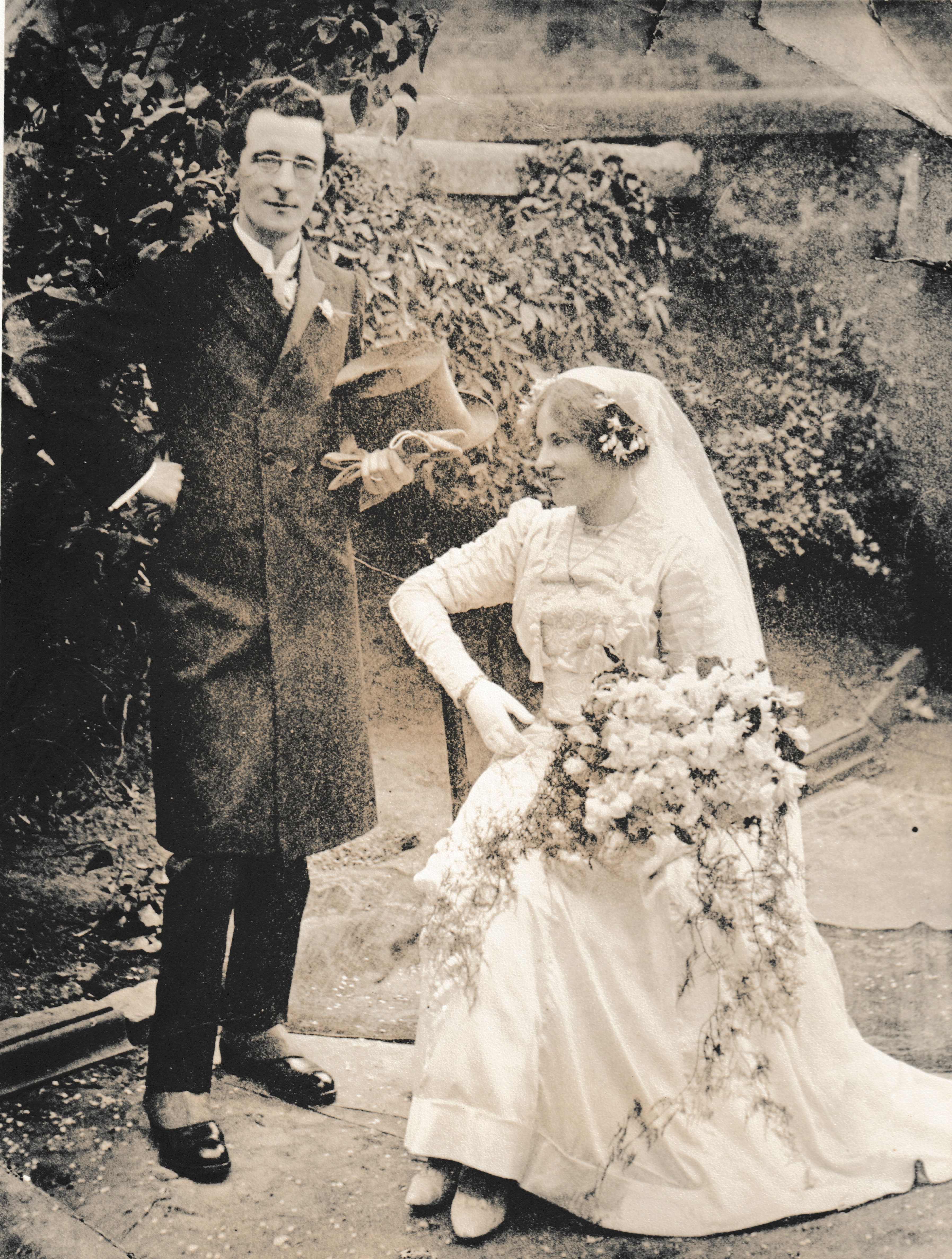 W.F. Toolan and Margaret (Daisy) D'Arcy on their wedding day, 1913