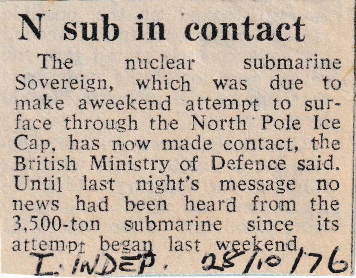 N sub in contact - Irish Independent 28-10-1976