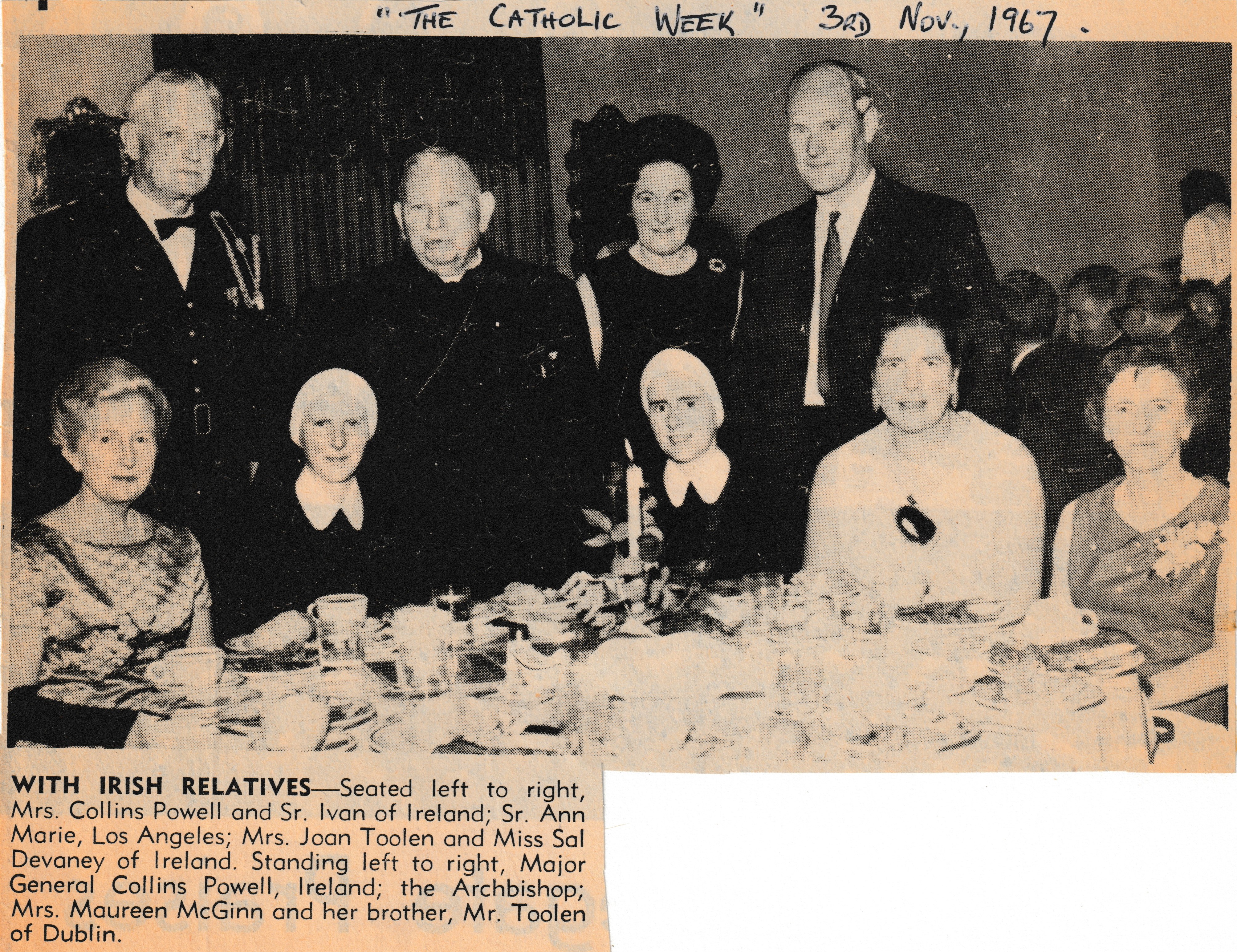 Archbishop Toolan with Irish Relatives